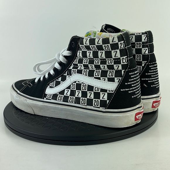 Vans Sk8-Hi Black/White Suede Canvas Athletic Skates Shoes Men’s Size 10.5 - Picture 7 of 12